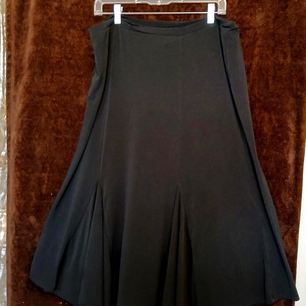 George stretchy black below the knee skirt size L (12/14)